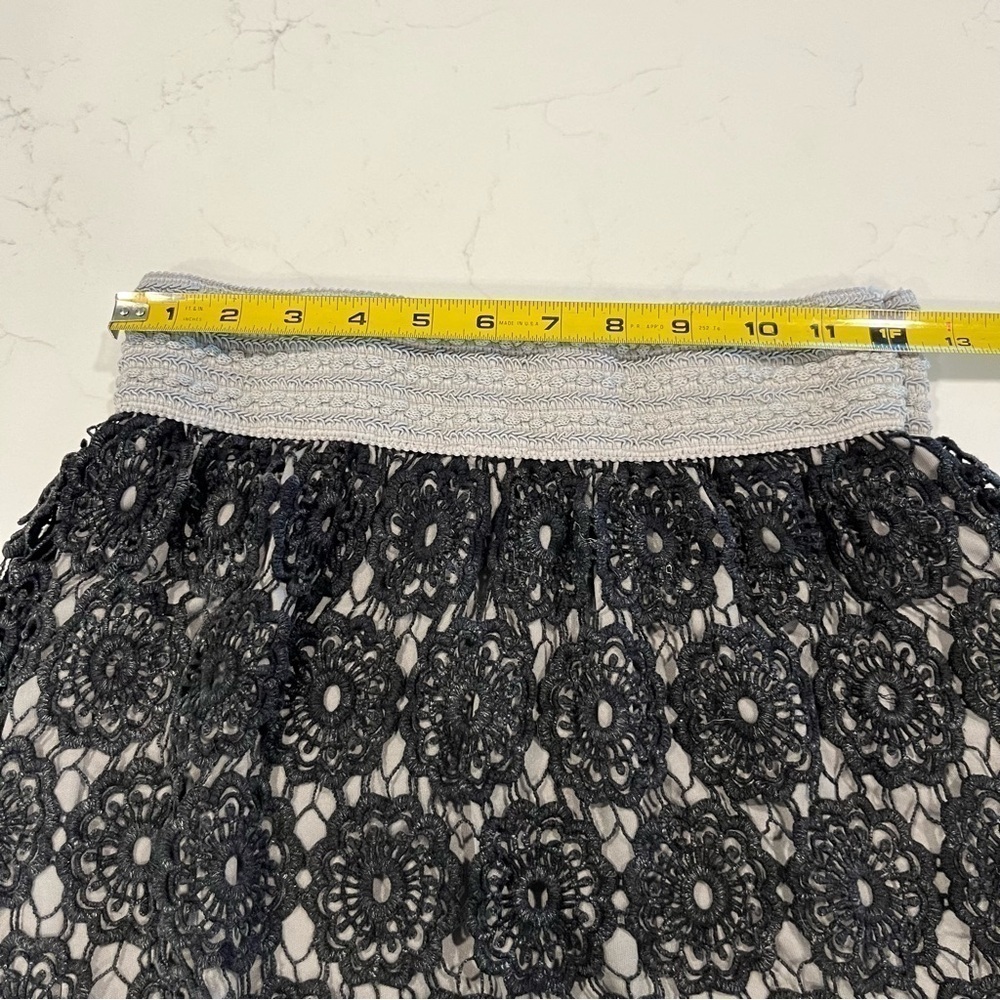 Lapis Black & Gray Crochet Lace Skirt Small - Picture 7 of 10